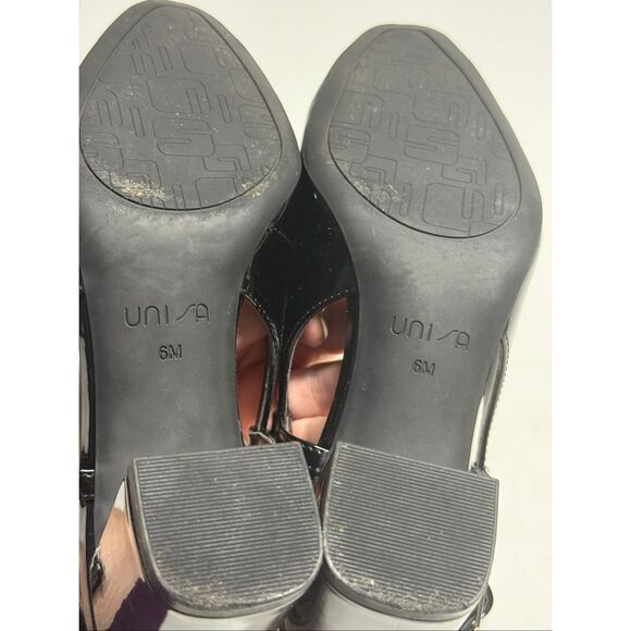 Unisa Hayney Womens Pointed Closed Toe Block Heel Pumps Size 6 Black See Notes - Picture 6 of 10